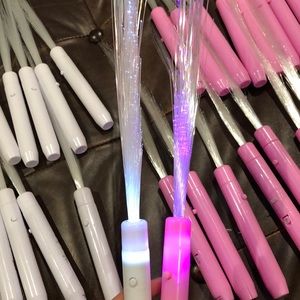 25 Faux Sparklers in Pink and White
